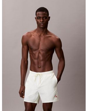 Calvin Klein Medium Drawstring Swim Shorts - Brown