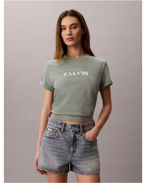 Calvin Klein Calvin Klein Bold Logo Graphic Classic T-Shirt - Gray