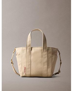 Calvin Klein Small Canvas Tote Bag - Natural