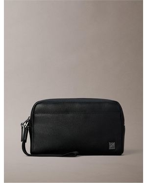 Calvin Klein Emblem Logo Pouch - Gray