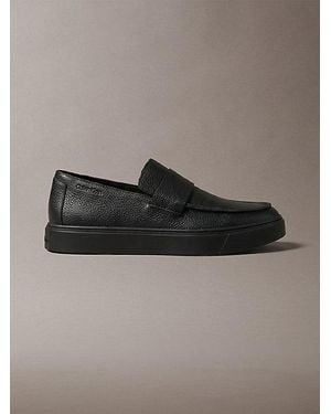 Calvin Klein Leather Hybrid Cupsole Loafers - Grey