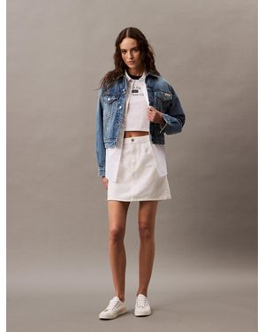 Calvin Klein Denim A-Line Mini Skirt - Multicolour