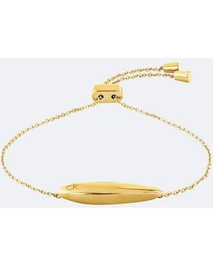 Calvin Klein Adjustable Sculpted Bar Bracelet - White
