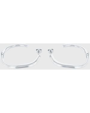 Calvin Klein Sculpted Hoop Earrings - Metallic