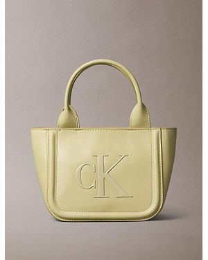 Calvin Klein Kleine Tote Bag Met Monogram-Logo - Naturel