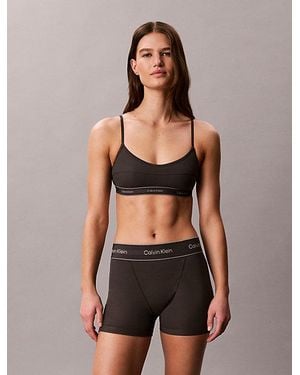 Calvin Klein Unlined Bralette Heritage Cotton - Black