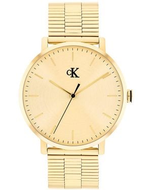 Calvin Klein Slim Case Link Bracelet Watch - Metallic