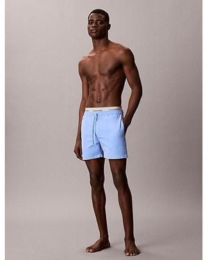 Calvin Klein Double Logo Waistband Swim Shorts - Multicolour