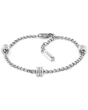 Calvin Klein Stainless Steel Bead Chain Bracelet - White