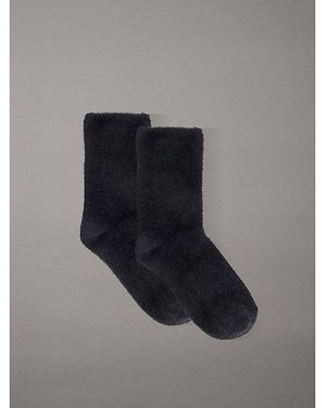 Calvin Klein Jeans 2 Pack Fluffy Soft Crew Socks - Black