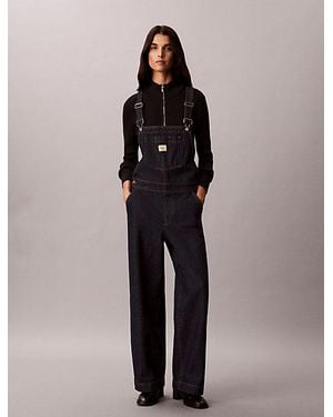 Calvin Klein Jeans 90S Straight Denim Dungarees - Black