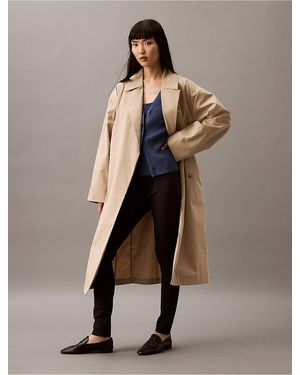 Calvin Klein Solid Ponte Skinny Pants - Natural