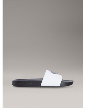 Calvin Klein Ciabatte Con Logo - Metallizzato