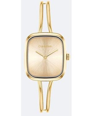 Calvin Klein Sculpted Square Bracelet Watch - White