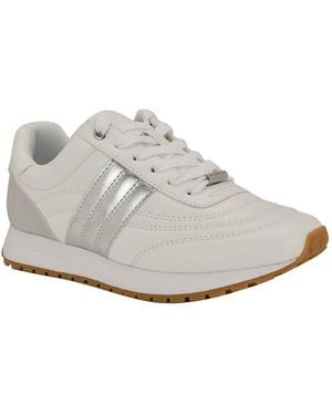 Calvin Klein Tatyann Retro Lace-up Sneakers - White