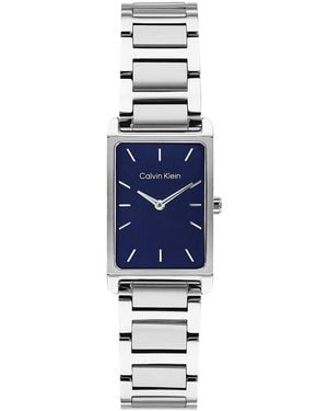 Calvin Klein Minimalist Rectangle Bracelet Watch - Blue