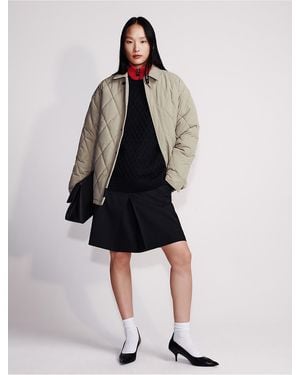 Calvin Klein Wool Blend Tailored Skirt - White