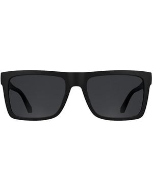 Calvin Klein Iconic Monogram Modified Rectangle Sunglasses - Black