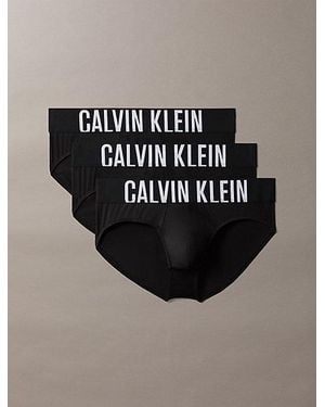 Calvin Klein 3 Pack Hip Briefs Intense Power Air - Black