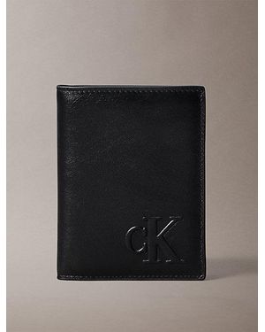 Calvin Klein Embossed Monogram Bifold Wallet - Black