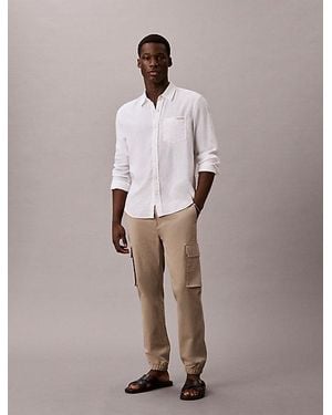 Calvin Klein Jeans Comfort Cotton Skinny Cargo Trousers - Brown