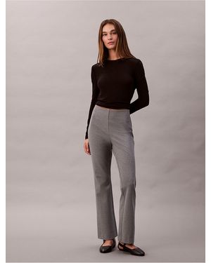 Calvin Klein Ponte Slim Flared Pants - Multicolor