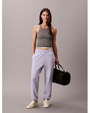 Calvin Klein Jeans Cotton Terry Monogram Joggers - Purple