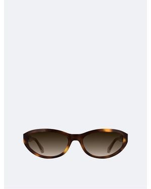 Calvin Klein Acetate Cat Eye Sunglasses - White