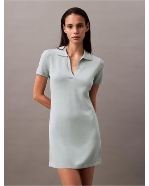 Calvin Klein Calvin Klein Liquid Shine Mini Dress - Gray