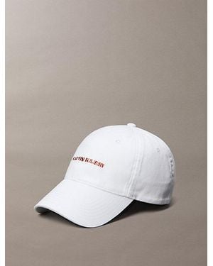 Calvin Klein Embroidered Graphic Logo Cap - Metallic