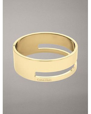 Calvin Klein Minimalistic Hinged Bangle - Grey