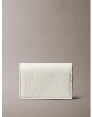 Calvin Klein Monogram Logo Accordion Card Holder - Natural