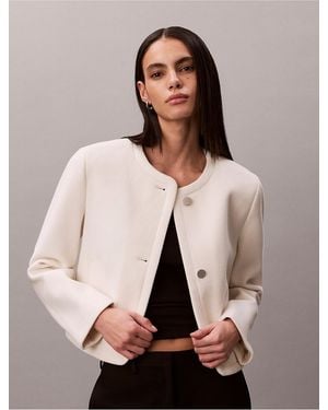 Calvin Klein Structured Collarless Jacket - Multicolor