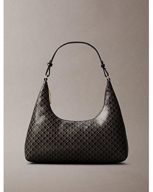 Calvin Klein Schultertasche Mit Durchgehendem Monogramm-Logo - Grau