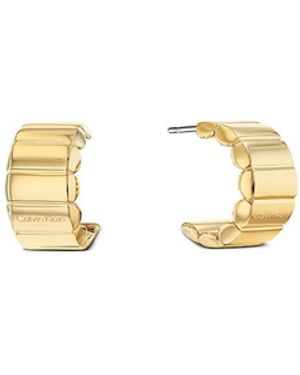 Calvin Klein Curved Pebble Earrings - White