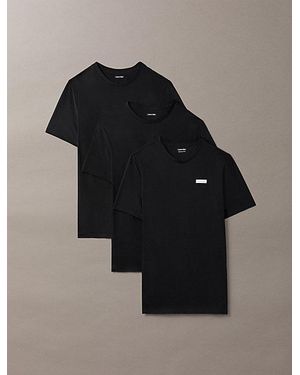 Calvin Klein 3 Pack T-Shirts Cotton Classics - Black
