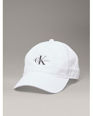 Calvin Klein Gorra de sarga con logo - Blanco