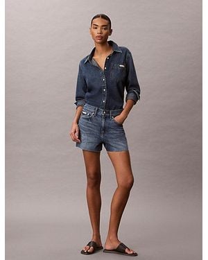 Calvin Klein Jeans 90S Relaxed Denim Shorts - Blue