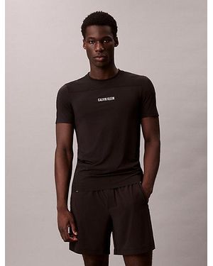 Calvin Klein Sport Quick Dry Performance Gym T-Shirt - Brown