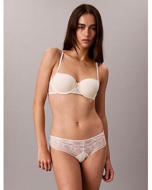 Calvin Klein Thong Eternal Stretch Lace - Brown