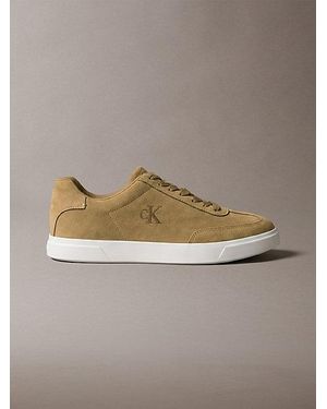 Calvin Klein Suede Signature Logo Trainers - Grey