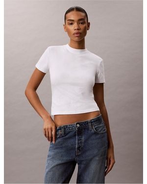 Calvin Klein Calvin Klein Allover Monogram Slim T-Shirt - White
