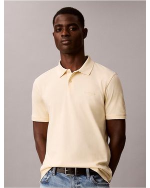Calvin Klein Liquid Touch Polo Shirt - Natural