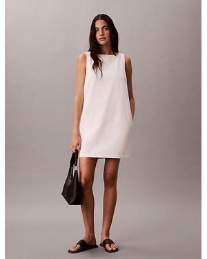 Calvin Klein Jeans Denim Shift Dress - Pink