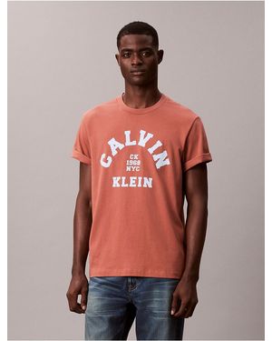 Calvin Klein Calvin Klein Varsity Logo Graphic Relaxed T-Shirt - Red
