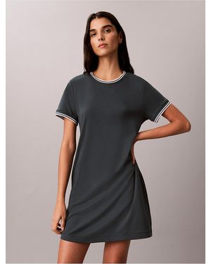 Calvin Klein Calvin Klein Tipping Stripe T-Shirt Dress - Black