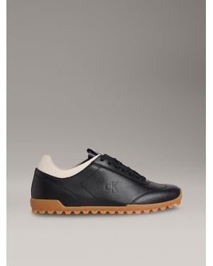 Calvin Klein Leather Trainers - Grey