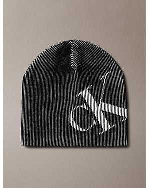 Calvin Klein Graphic Logo Scullcap Beanie - Black