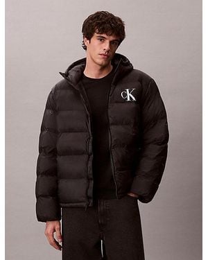 Calvin Klein Jeans Monogram Puffer Jacket - Black