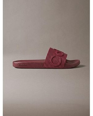Calvin Klein Nemo Contoured Emblem Logo Sliders - Brown